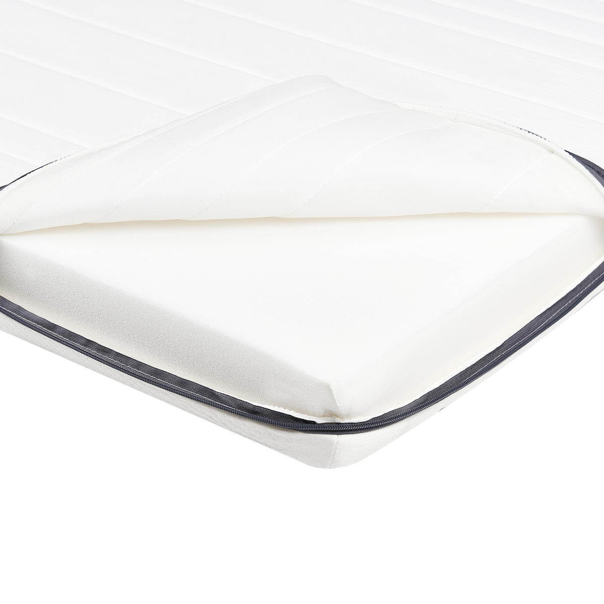 SCHAUMMATRATZE H2/3 Mittel 80/200 cm Precious - Weiß, Textil (80/200cm) - Beliani