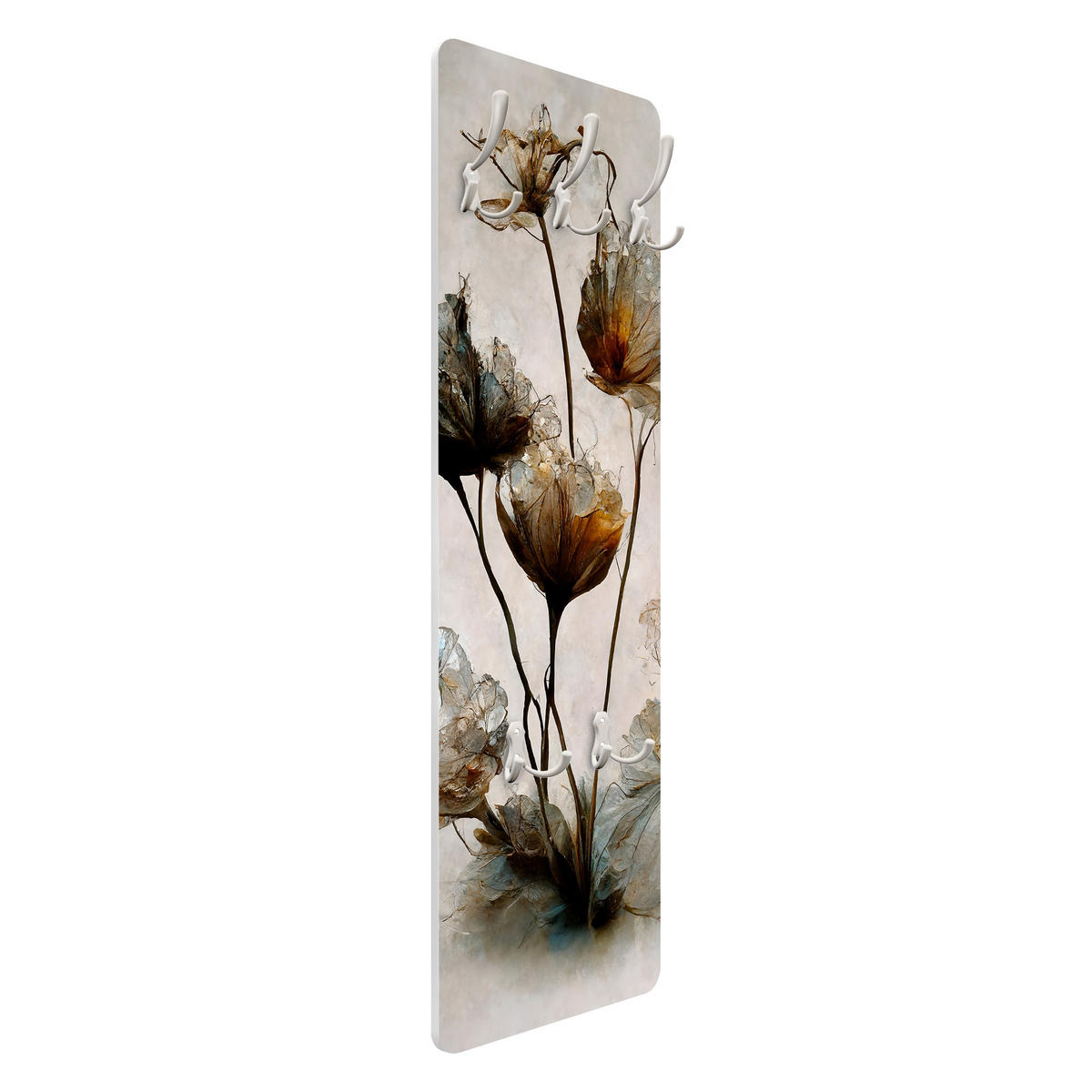 WANDGARDEROBE - Getrocknete Blüten 34/105 cm - Beige, Holzwerkstoff (34/105/1.6cm) - Bilderwelten