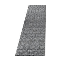 TEPPICH Esszimmer 3D Grafisch Elegant Waschbar Wohnzimmer Läufer Grau 80x250 cm – EISACK - Grau, Textil (250/80cm) - KADIMA DESIGN