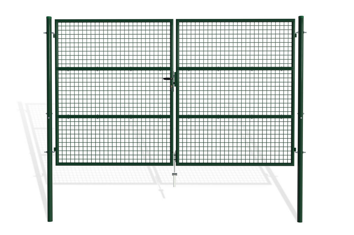 ZAUNTOR Olga Grün 3m H.180cm - Grau, Metall (392/190cm) - Casanoov