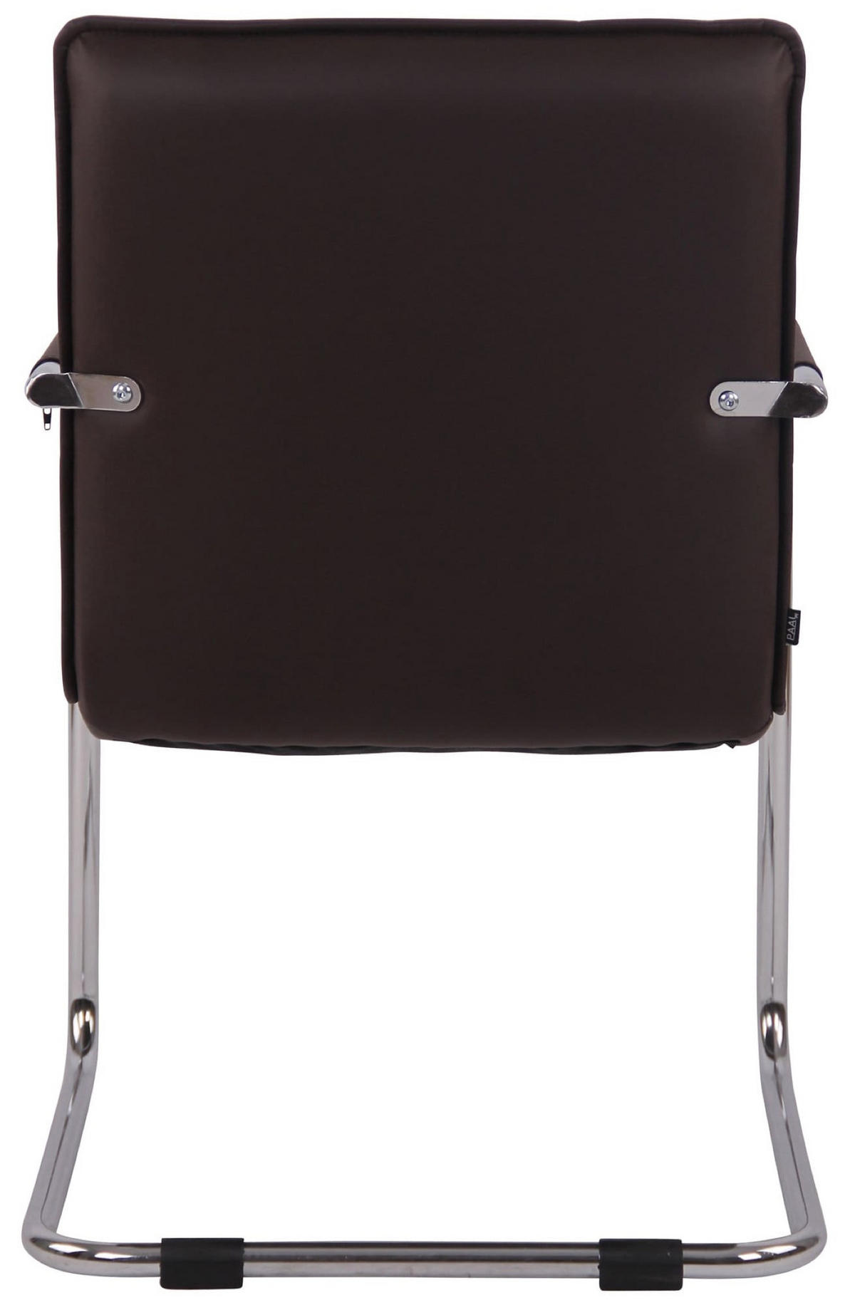 BESUCHERSTÜHLE Gant - 2er Set Kunstleder chrom braun - Chromfarben/Braun, Textil/Metall (57/89/64cm) - TPFLiving
