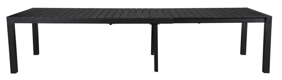 GARTENTISCH Schwarz - Schwarz, Holzwerkstoff (100/343/76cm) - ebuy24