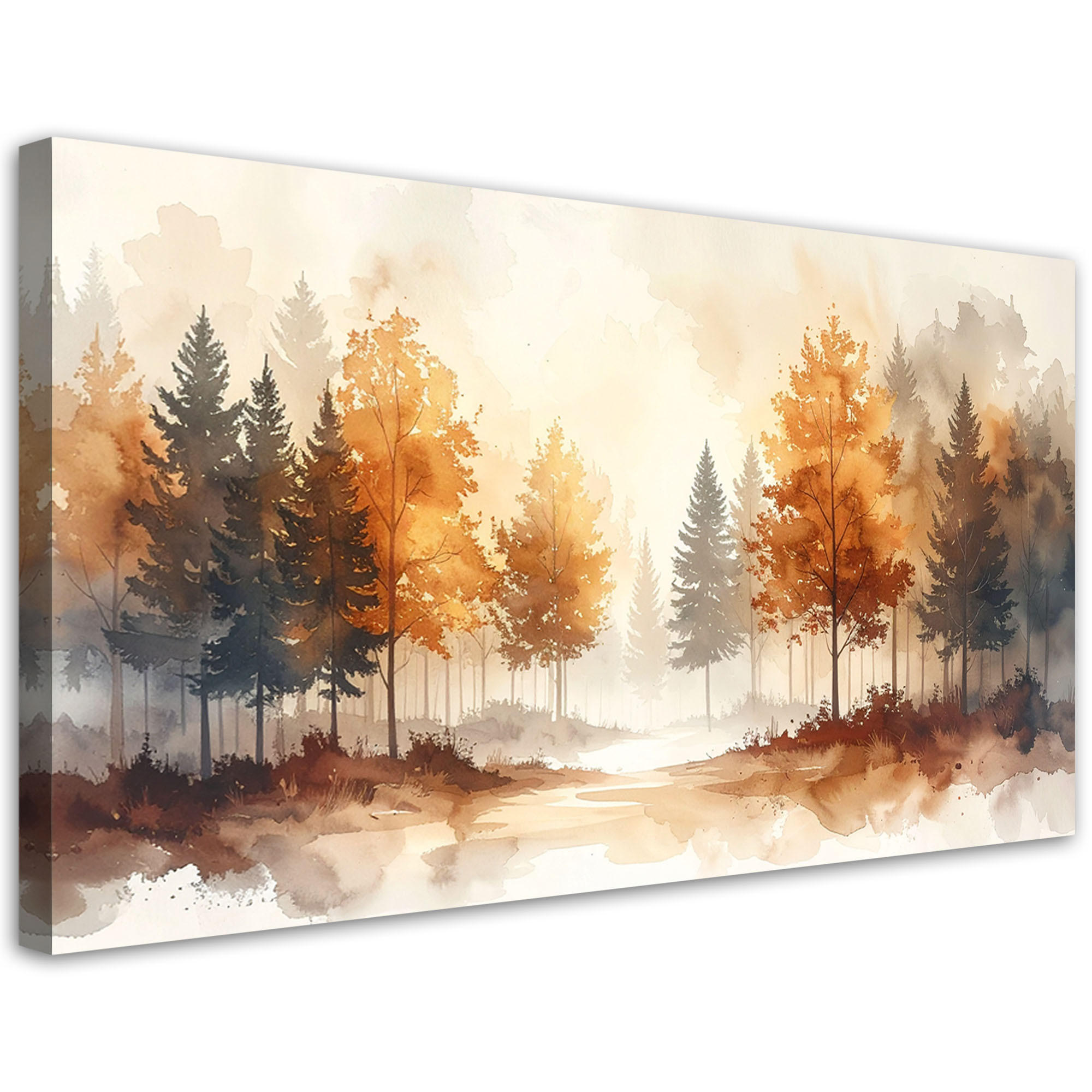 Feeby Leinwandbild Beige 100x50 cm