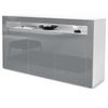SIDEBOARD Valencia Grau Hochglanz / Grau Hochglanz - Grau, Holzwerkstoff (155/92/40cm) - Vladon