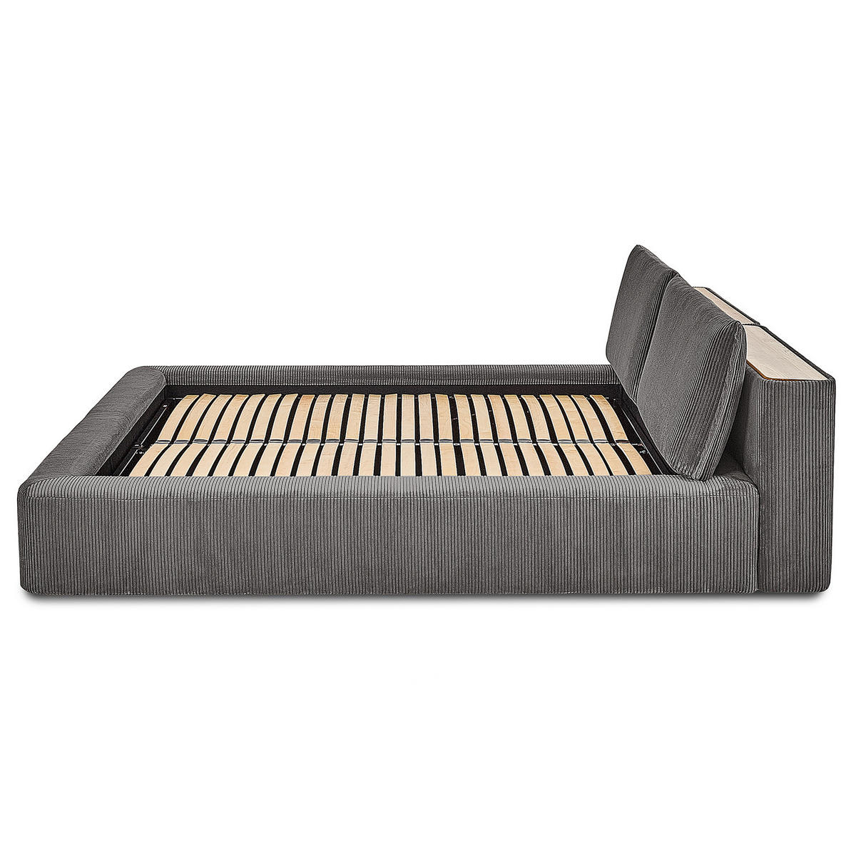 POLSTERBETT - Grau, Textil (140/200cm) - home24