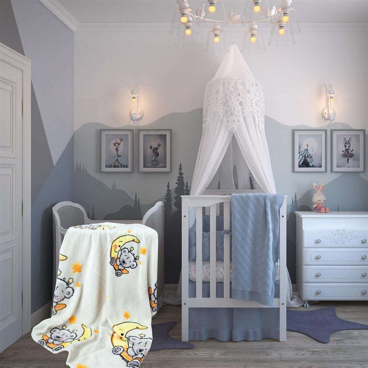 BABY FLEECEDECKE 75x100cm - Bärchen - Hellgrau, Textil (75/100cm)