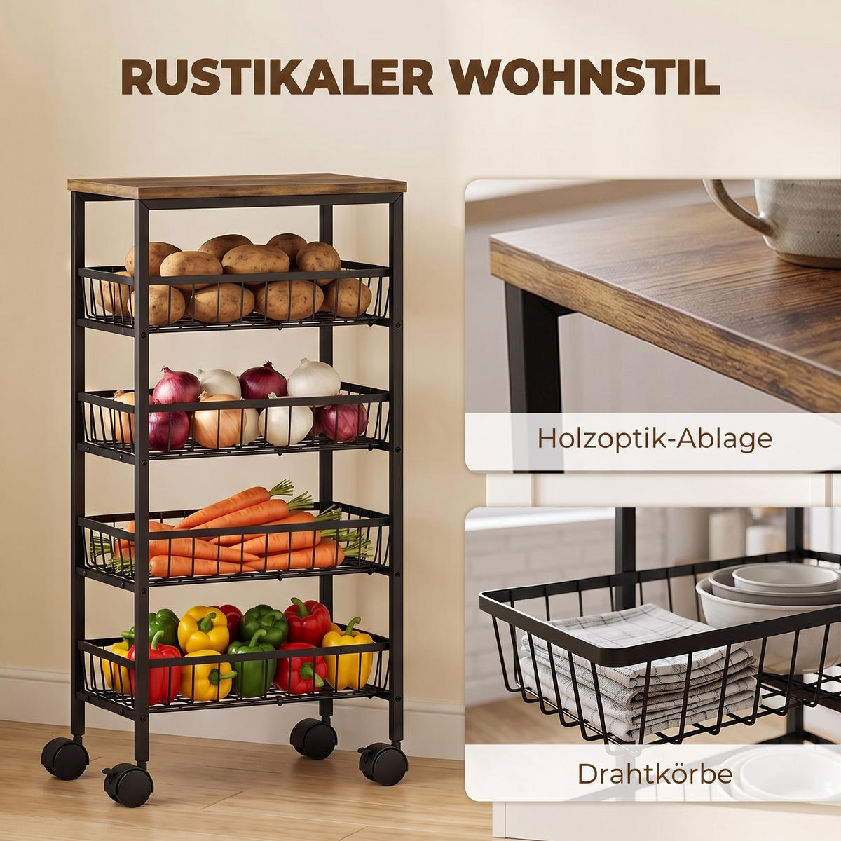 MEHRZWECKSCHRANK Rostfarben 24.0/40.0/81.5 cm - Rostfarben, Holzwerkstoff (40/81.5/24cm)