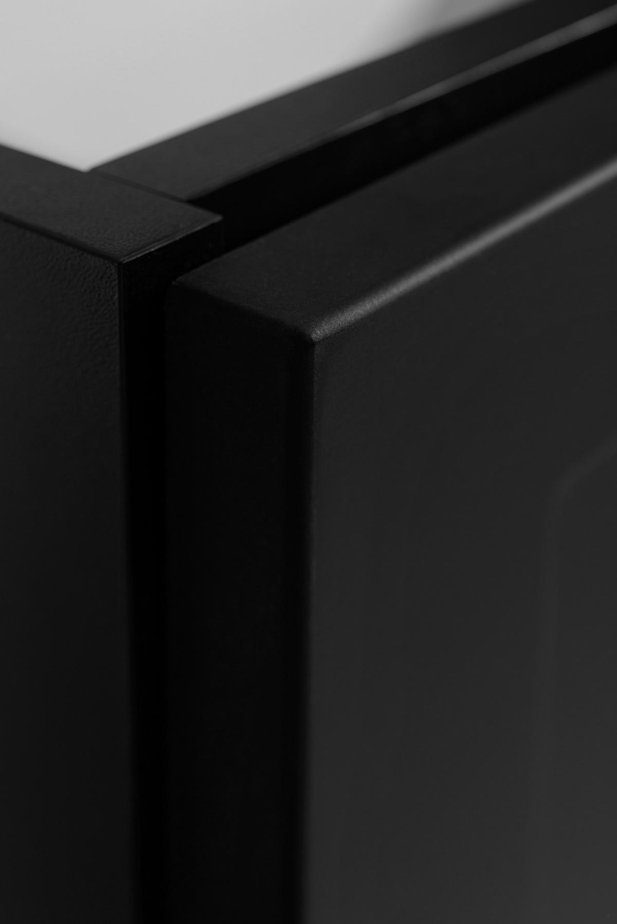 WASCHBECKUNTERSCHRANK GUSTO 160cm mit Arbeitsplatte Farbe: Eiche Craft Matt Schwarz - Eichefarben/Schwarz, Holzwerkstoff (160/58/46cm) - Rodan