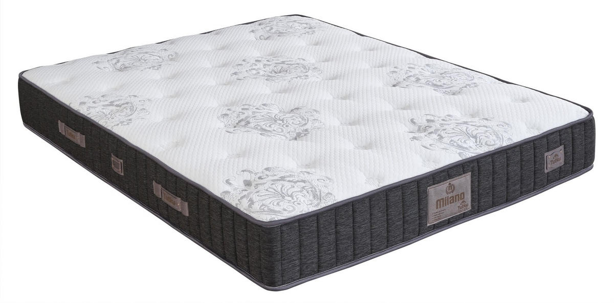 BOXBETT Milano Bett boxspringbett 160x200 mit matratze - Dunkelblau, Holz (160/200cm)