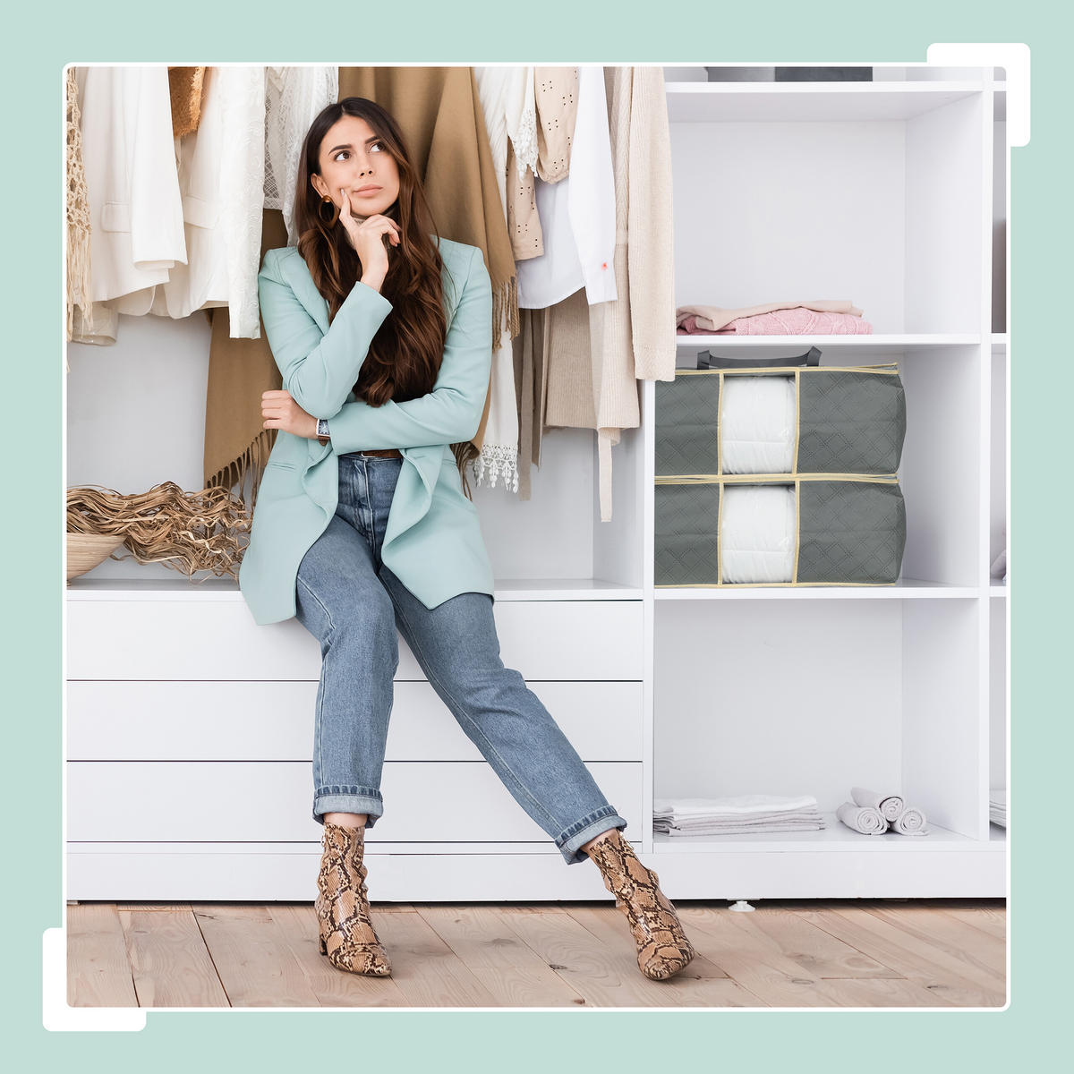 2XVAK na prikrývky - sivá, textil/plast - Relaxdays