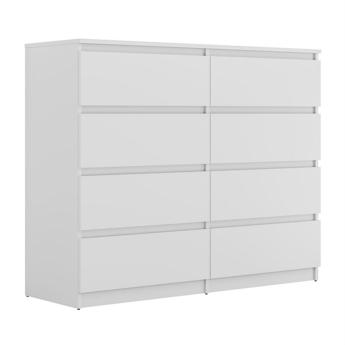SIDEBOARD HANA M8 mit Schubladen Weiß - Weiß, Holzwerkstoff (120/97/40cm) - Lookway