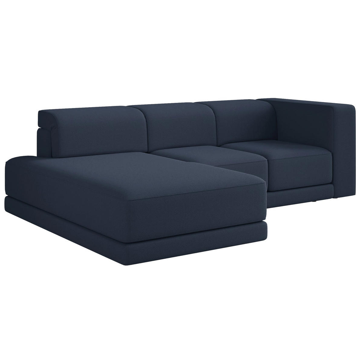 ECKSOFA Novals L-Form, 4-Sitzer, links 278 cm - Schwarz/Dunkelblau, Holz/Kunststoff (278/168cm) - Selsey