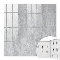 SCHLÜSSELBOX Weiß 30x30 cm – Türöffnung nach rechts - Betonmuster - Grau, Metall (30/30/5cm) - TULUP