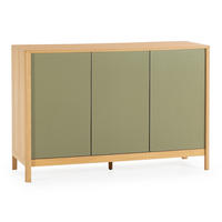 SIDEBOARD Nassau 3 türen Eichenfarbe/grün - Grün, Holzwerkstoff (120/80/40cm)