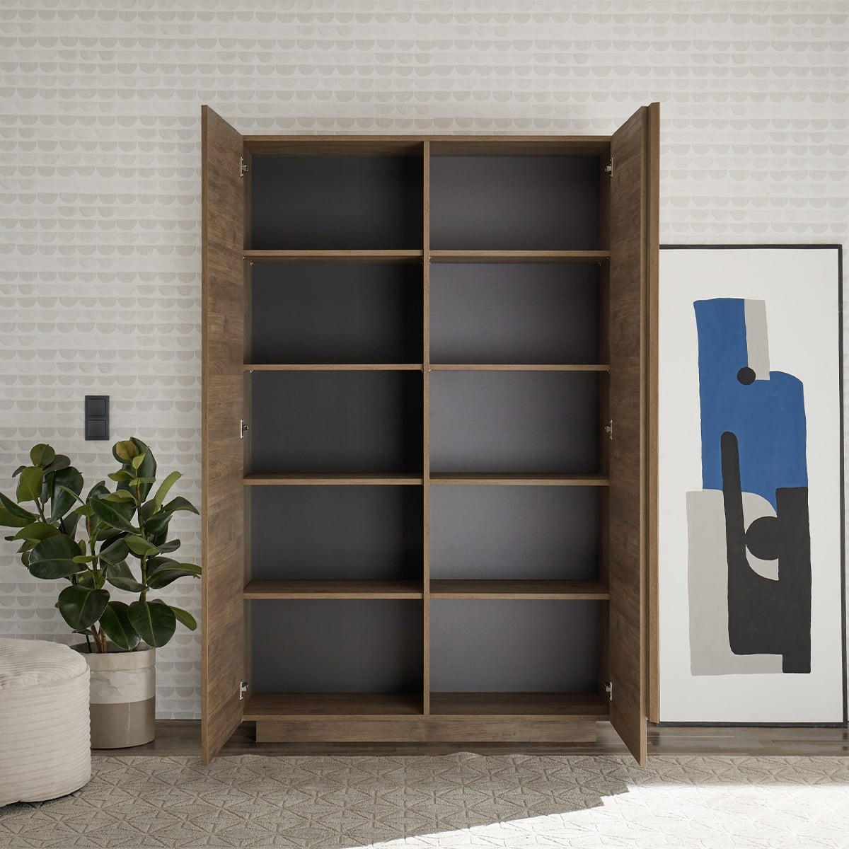 HIGHBOARD mit 2 Türen L182 cm - Jupiter - Eiche Artisan, Holzwerkstoff (121/193/44cm) - Calicosy