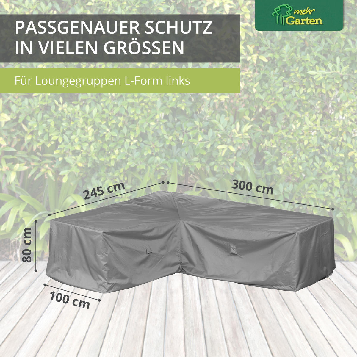 LOUNGEGRUPPEN L-Form asymmetrisch SHP-20097 - Grau, Kunststoff (215/80/270cm) - mehr Garten