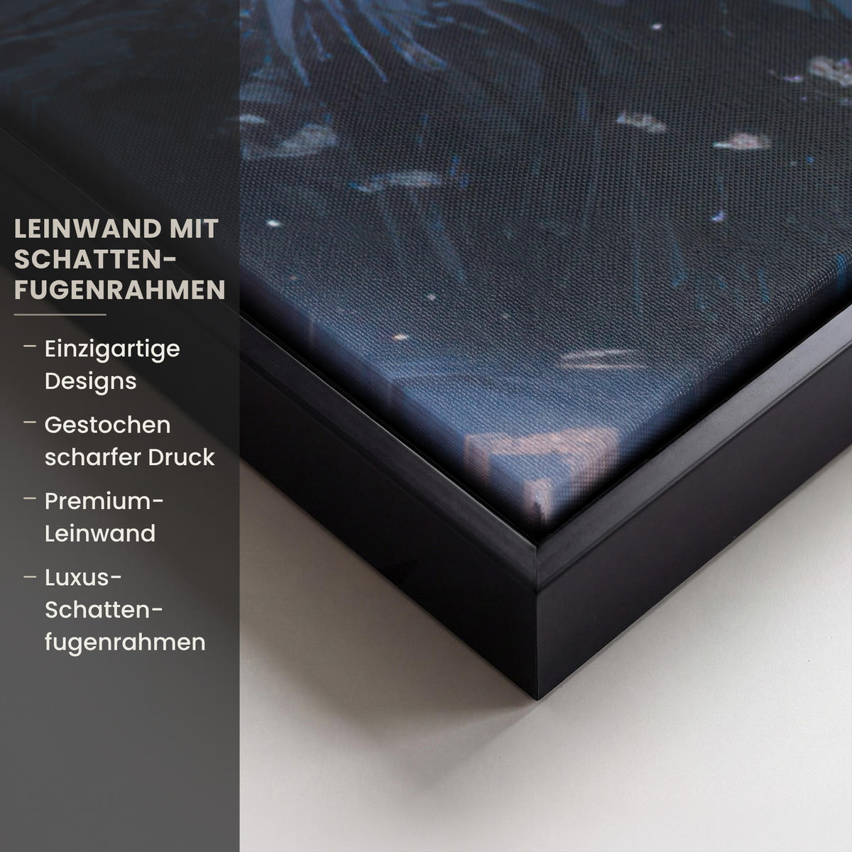 LEINWAND Bilder mit Rahmen - Weihnachtszug - Schnee - Winter - Weihnachten - 90x90 - Dunkelrot, Textil (90/90cm) - MuchoWow