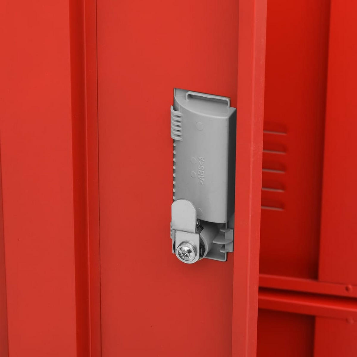 SCHLIESSFACHSCHRANK Hellgrau Und Rot 90/45/92,5 Cm Stahl - Rot, Metall (45/92.5/90cm) - vidaXL
