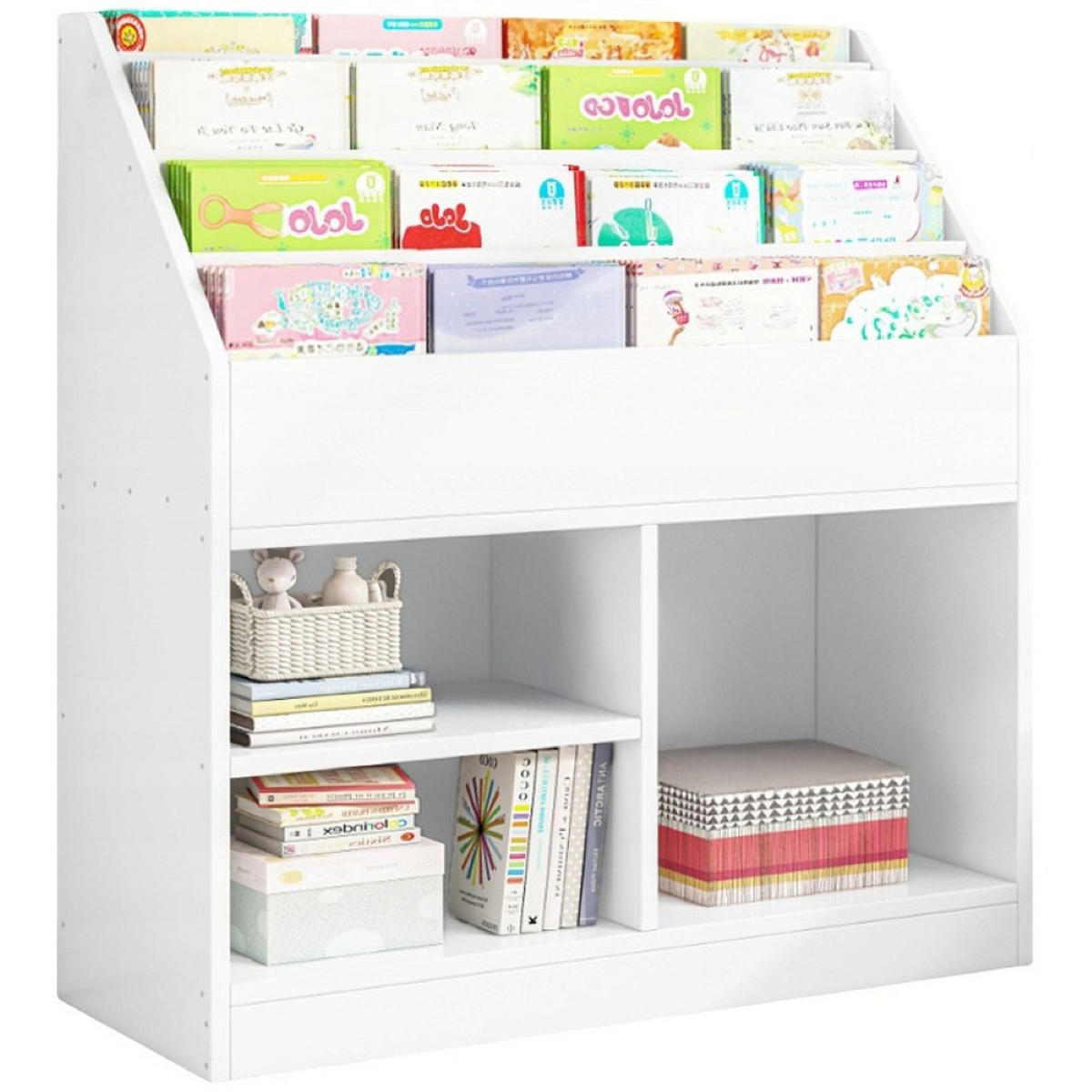 REGAL weiß 80/90/30 - Weiß, Holzwerkstoff (80/90/30cm)