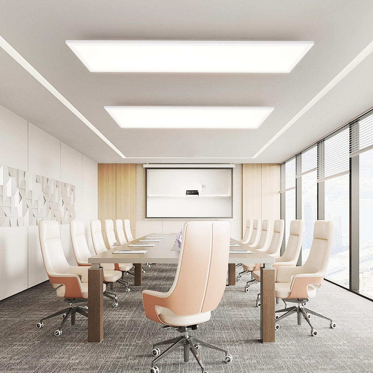LED-DECKENLEUCHTE Macpherson 100/25/5cm - Weiß, Metall (25/100/5cm) - Nettlife
