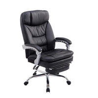 BÜROSTUHL XL Troja, Kunstleder Schwarz - Schwarz, Textil/Metall (67/122/67cm) - TPFLiving