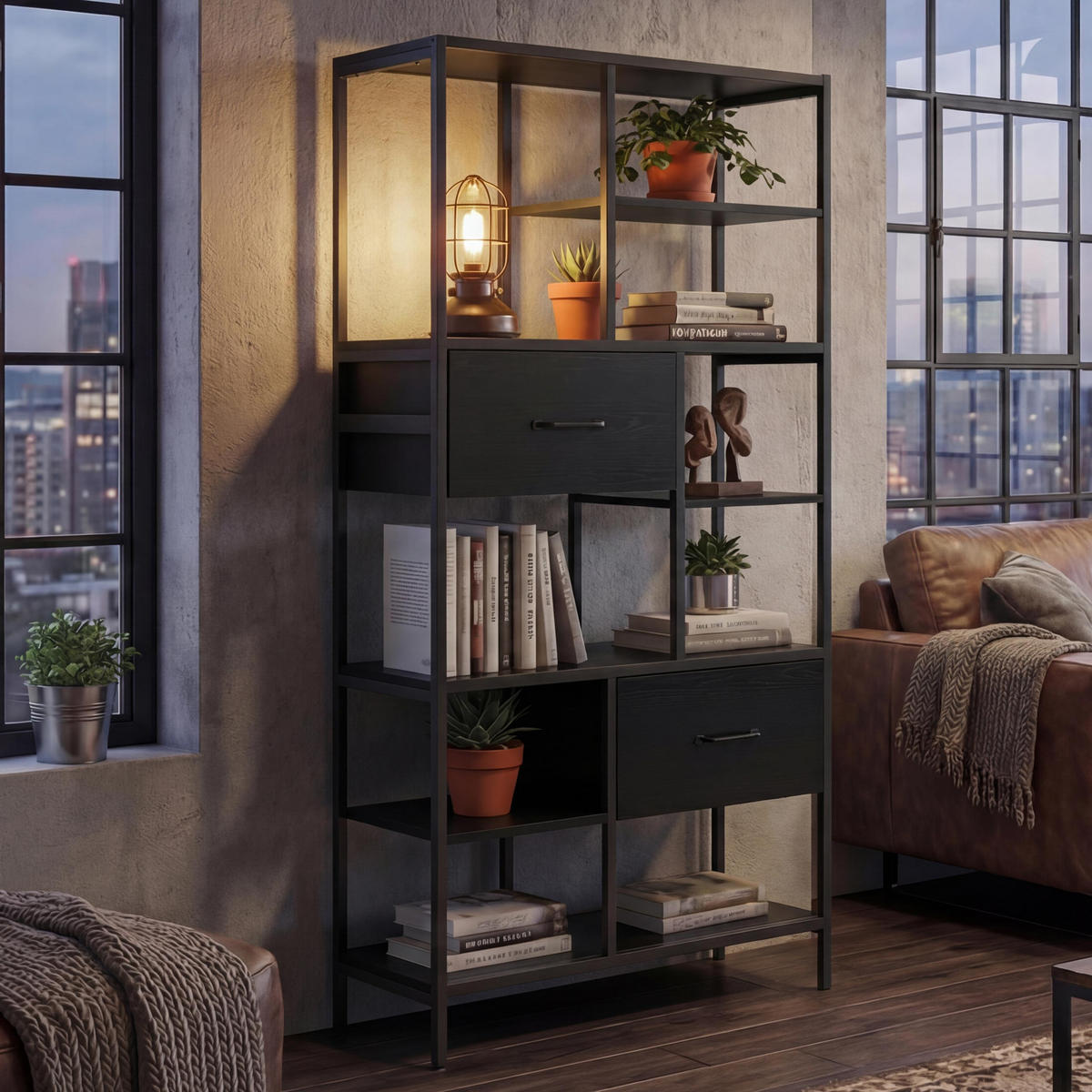 REGAL Schwarz - Schwarz, Holzwerkstoff (81/150/33cm) - MCW