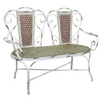 METALLBANK, Grau, 129x57x95 cm - Grau, Metall (129/95/56.5cm) - Wanderlust