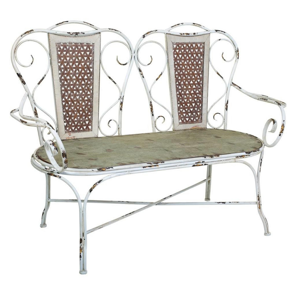 METALLBANK, Grau, 129x57x95 cm - Grau, Metall (129/95/56.5cm) - Wanderlust