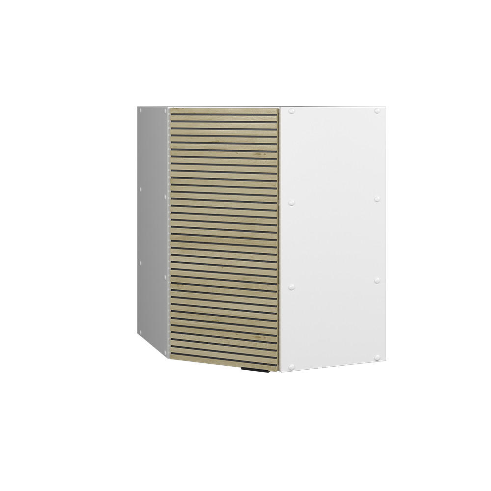 ECKHÄNGESCHRANK Fame-Line Eiche Paneel 57 cm - Eichefarben/Weiß, Holzwerkstoff (57/72/34.1cm) - Vicco