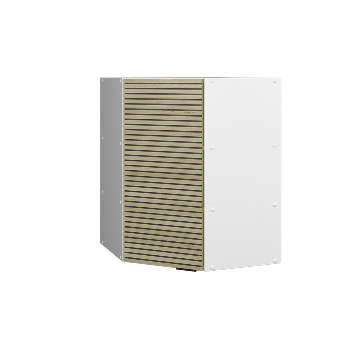 ECKHÄNGESCHRANK Fame-Line Eiche Paneel 57 cm - Eichefarben/Weiß, Holzwerkstoff (57/72/34.1cm) - Vicco