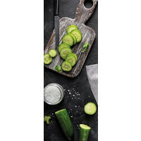 GLASBILD 30x80 cm Küche Gemüse grün - Anthrazit, Glas (30/80cm) - artissimo