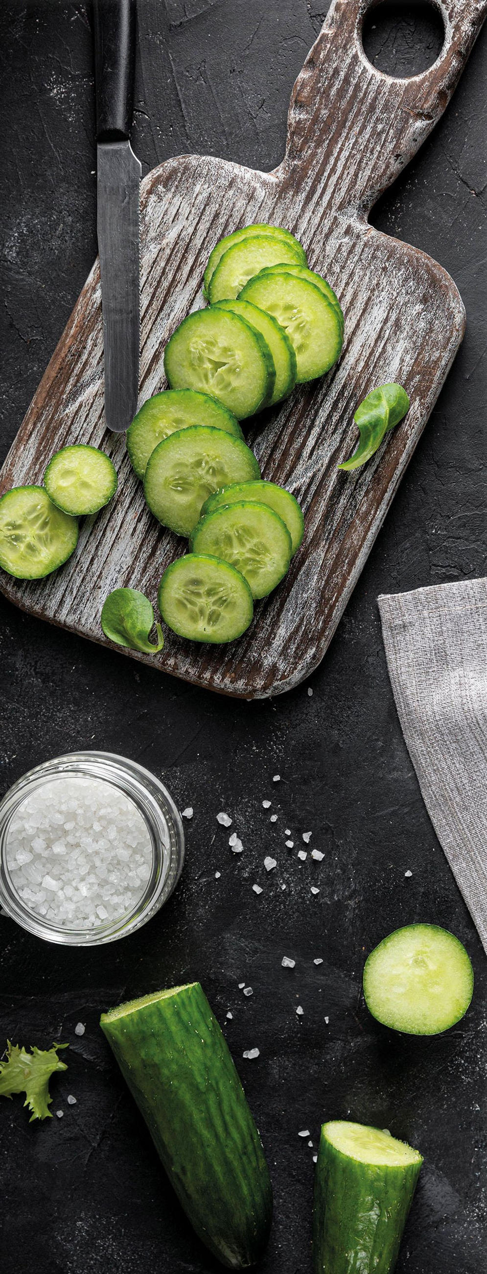 GLASBILD 30x80 cm Küche Gemüse grün - Anthrazit, Glas (30/80cm) - artissimo