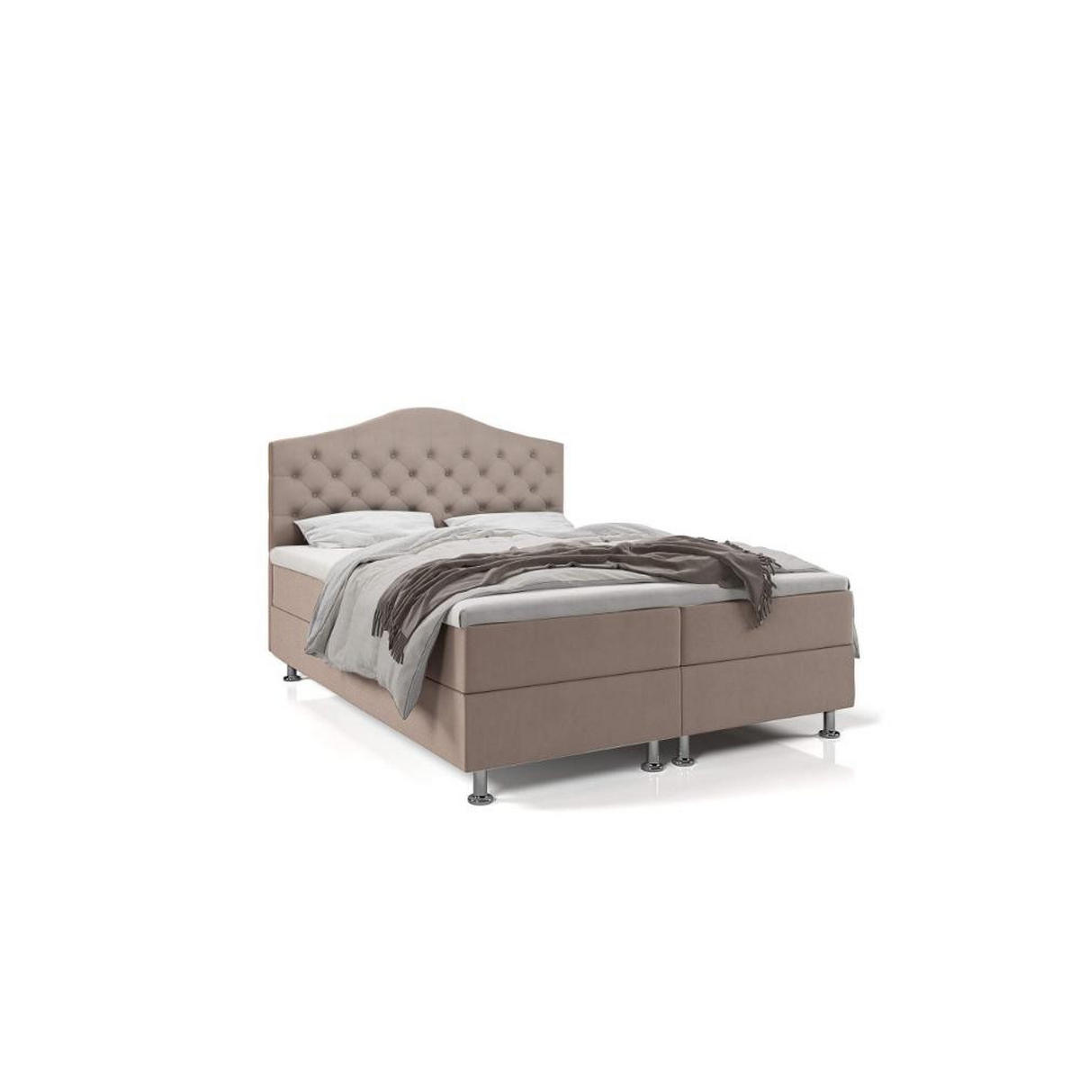 BOXBETT Glamour Bonellfederkern inkl. 7-Zonen Topper T-30 - BOXBETT mit Bettkasten - Gelb, Holz/Holzwerkstoff (180/200cm) - Best For Home