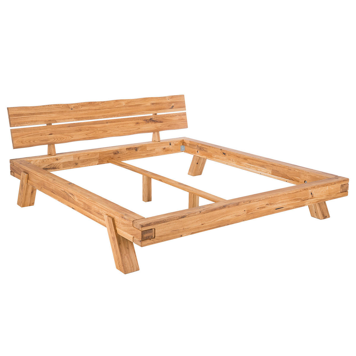MASSIVHOLZBETT - Eichefarben, Holz (180/200cm) - home24