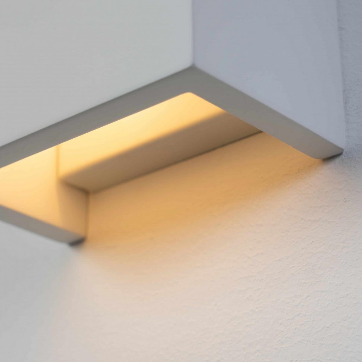 WANDLEUCHTE Newport, Weiß, 12.5cm - Weiß, Naturmaterialien (12.5/7.5/12.5cm) - KOSILUM