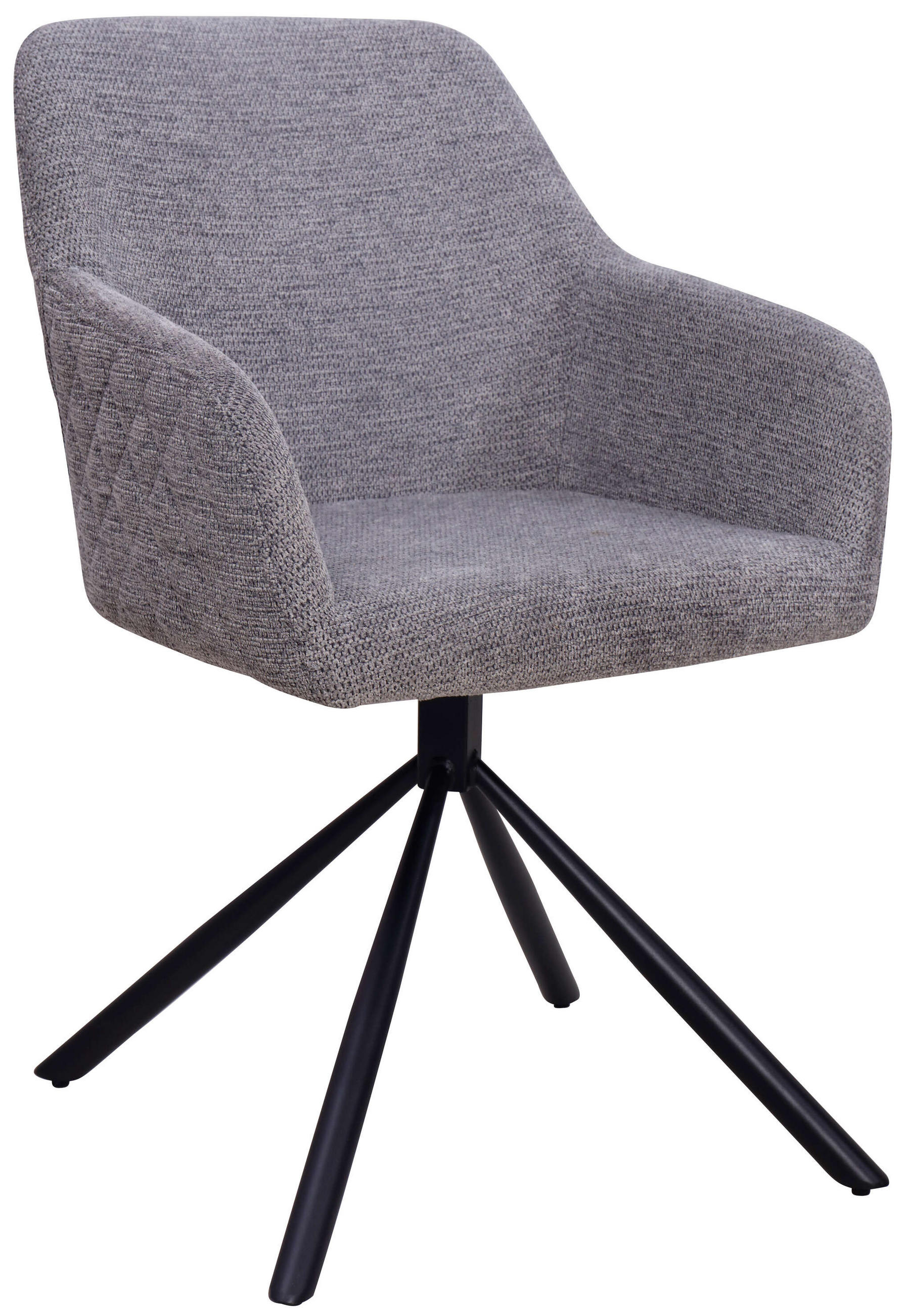 ESSZIMMERSTUHL Cuneo - Schwarz/Grau, Textil/Metall (56/85/60cm) - Mr. Deko