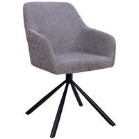 ESSZIMMERSTUHL Cuneo - Schwarz/Grau, Textil/Metall (56/85/60cm) - Mr. Deko