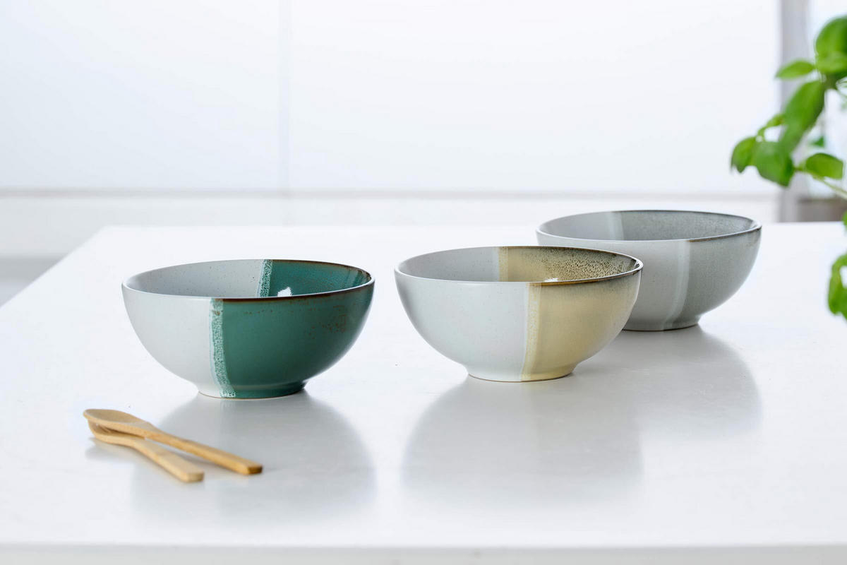 POKE BOWLSCHALEN Tonala Beige ø 17,5 cm 3er Set - Beige, Keramik (17.5cm) - Ritzenhoff Breker