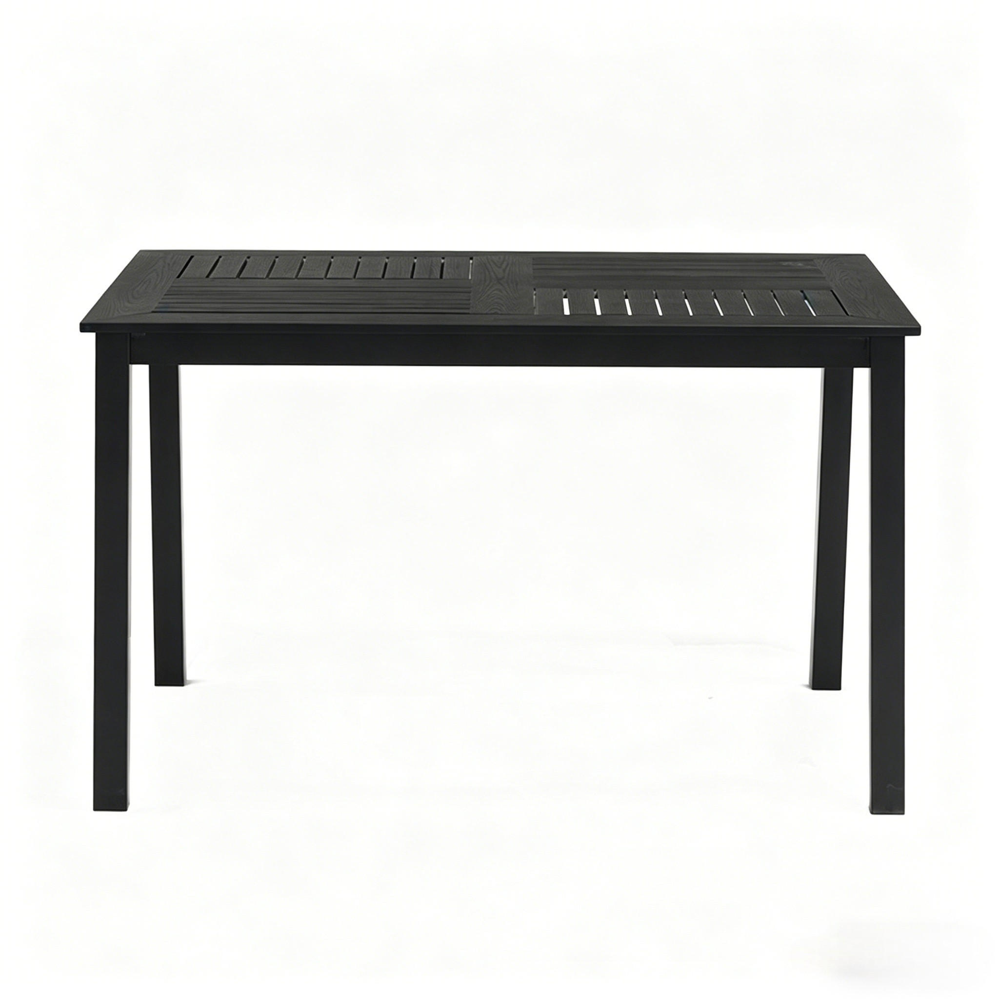 GARDEN ESSTISCH Aluminium Schwarz, Anthrazit - Schwarz, Metall (80/120/73cm) - Authentics