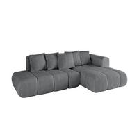 ECKSOFA Ottomane Rechts CLOUD-L-v1 289x180x40 Dunkelgrau Cord - Dunkelgrau, Holzwerkstoff/Kunststoff (289/180cm) - ALTDECOR