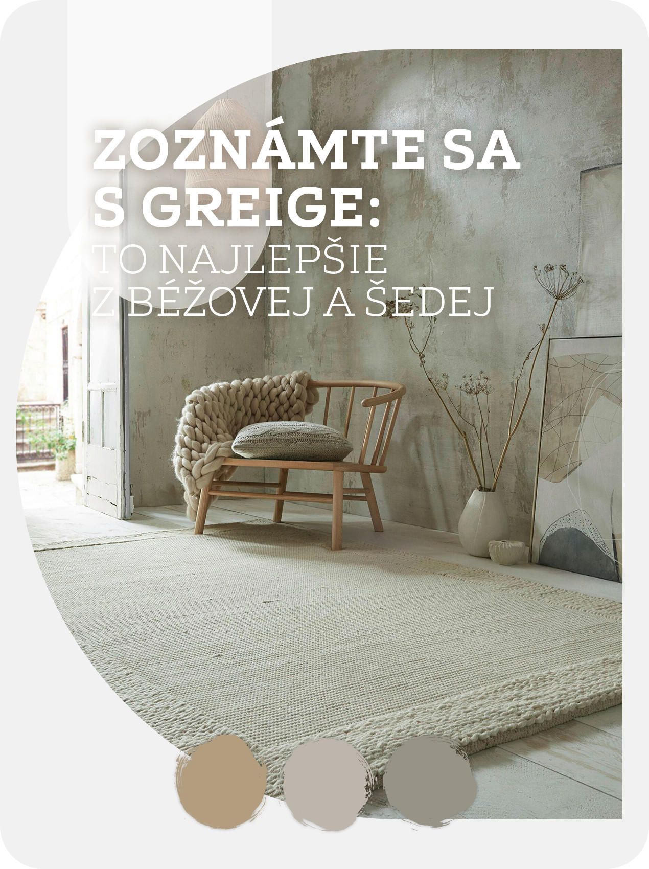 greige: kombinácia šedej a béžovej