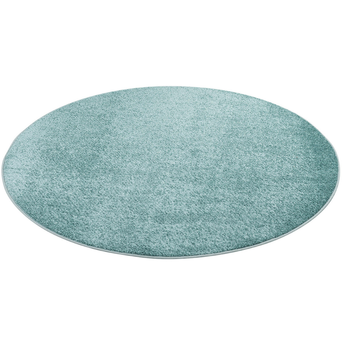 HOCHFLOR VELOURS TEPPICH LUNA RUND - Mintgrün, Textil (100/100cm) - Snapstyle