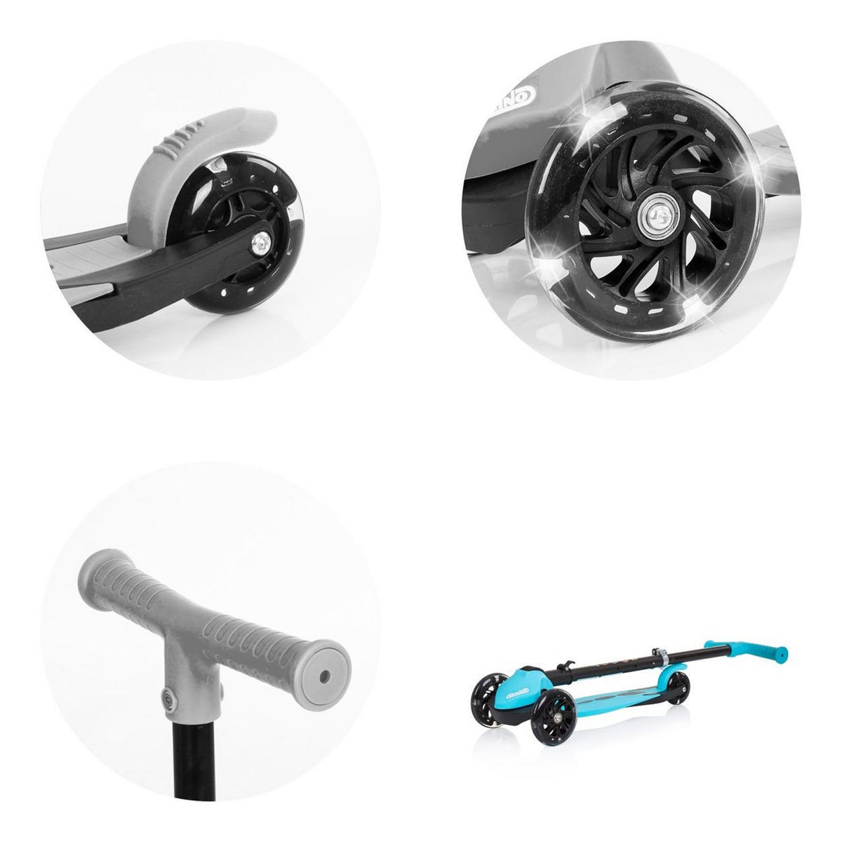 KINDERROLLER Robby blau Lenker höhenverstellbar klappbar Bremse - Blau, Metall (60/30/70cm) - Chipolino