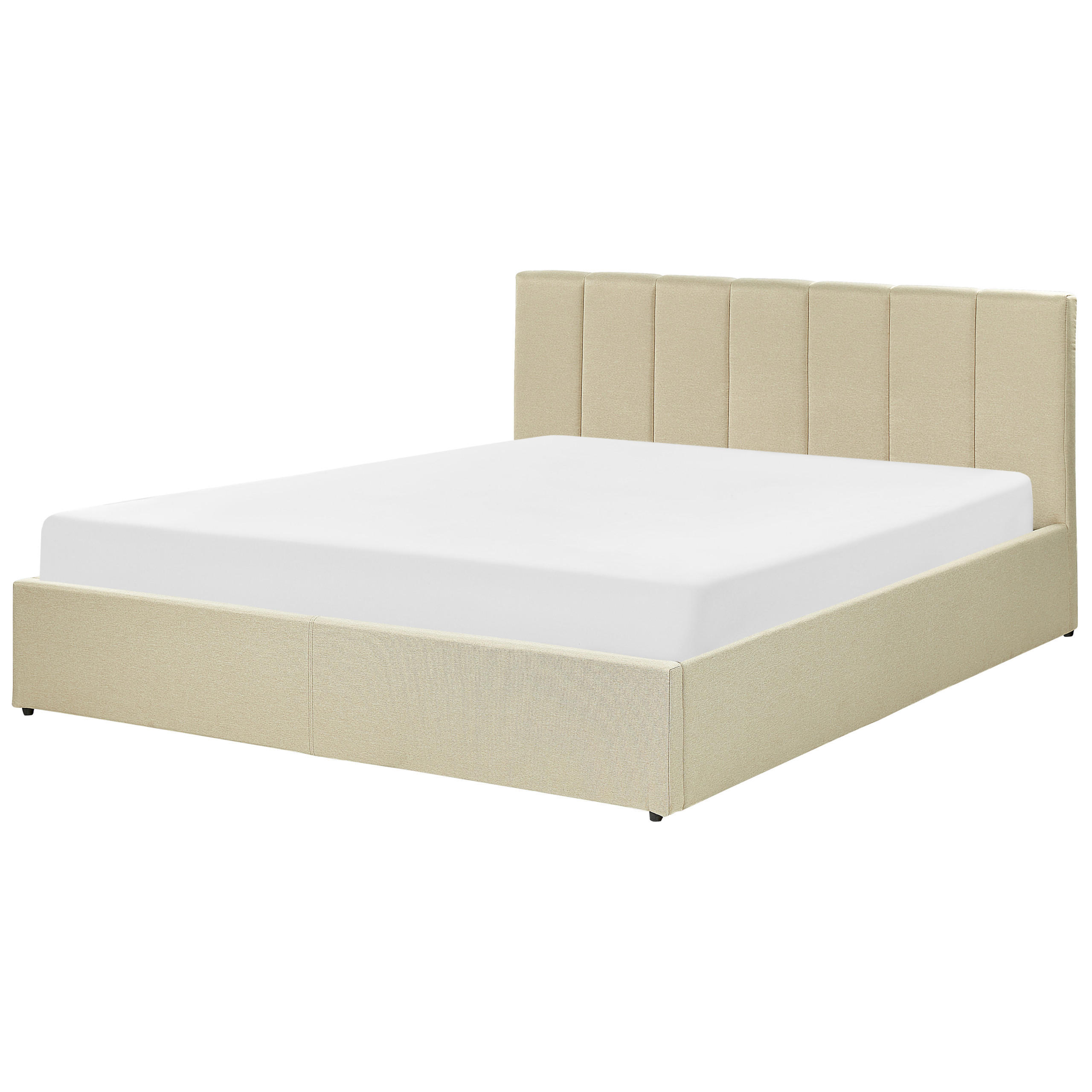 POLSTERBETT 160/200cm Beige Dreux - Beige, Textil (160/200cm) - Beliani