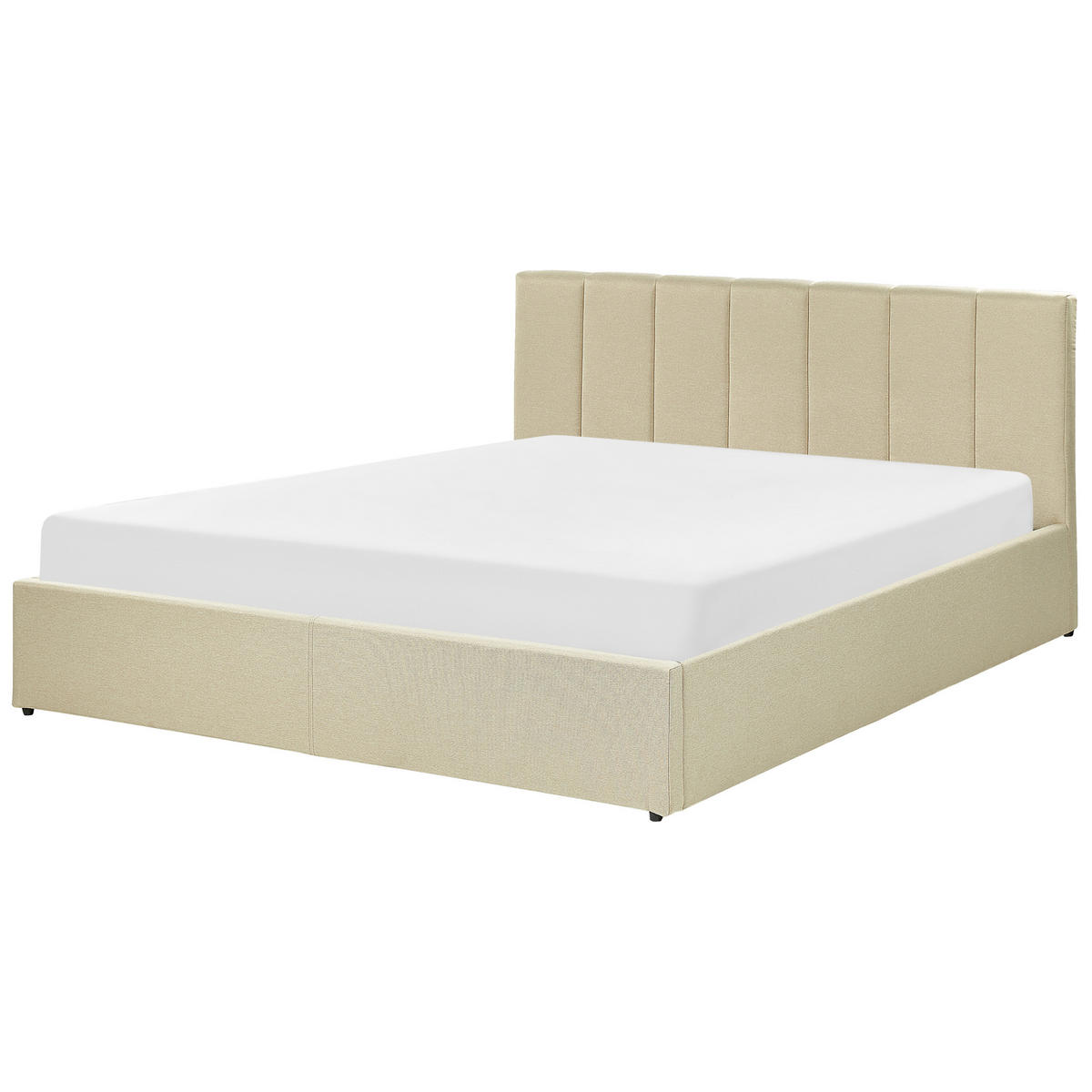 POLSTERBETT 160/200cm Beige Dreux - Beige, Textil (160/200cm) - Beliani