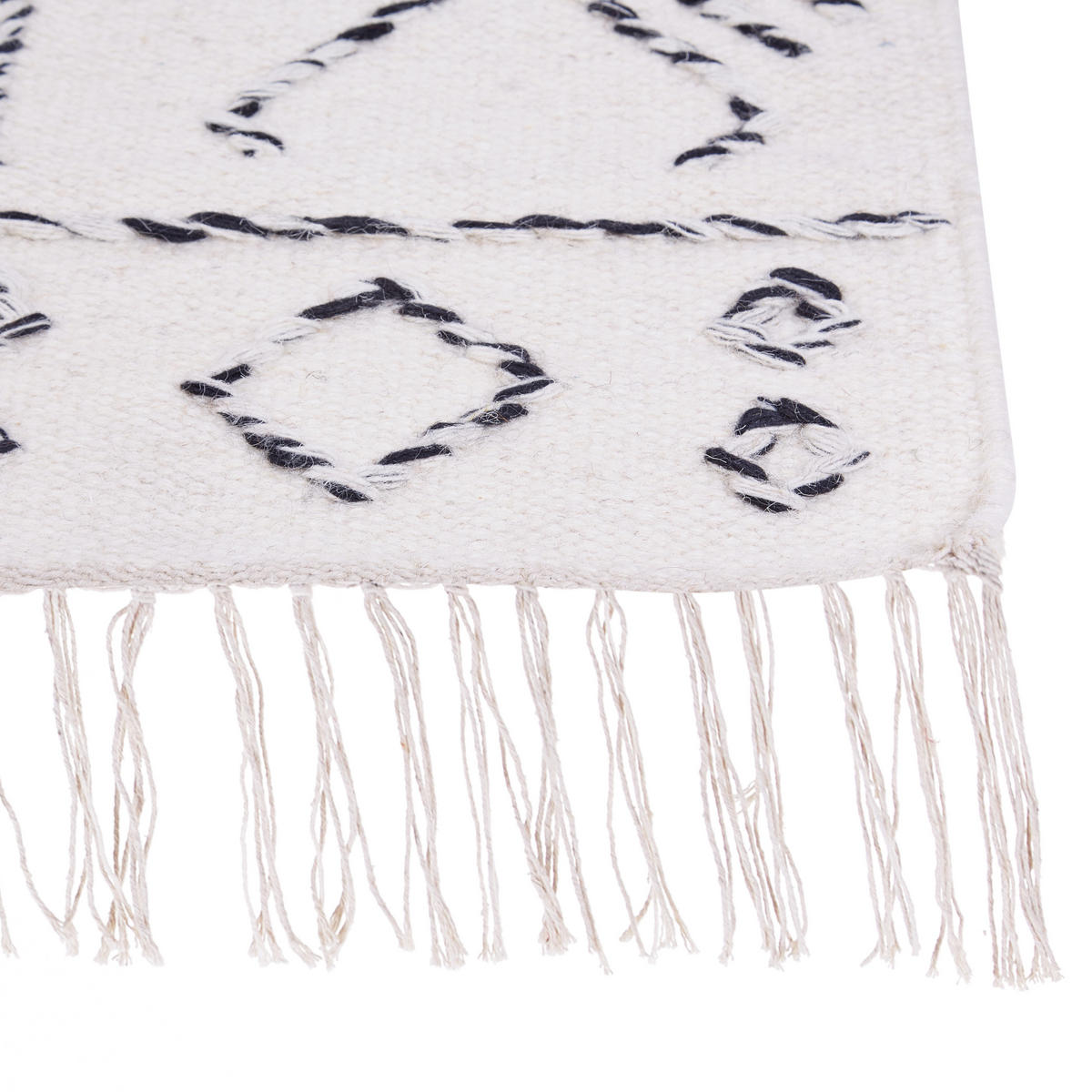 KURZFLOR-TEPPICH Alkent 200/140 cm - Weiß, Textil (140/200cm) - Beliani