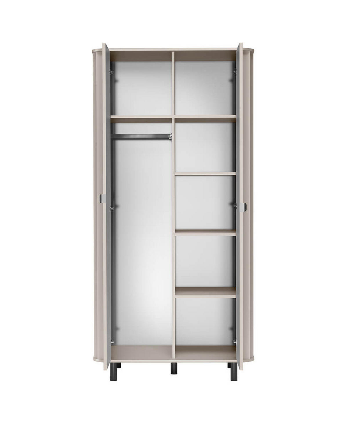 KLEIDERSCHRANK NOVADO-8 Greige - Greige, Holzwerkstoff (98/200/54.5cm)