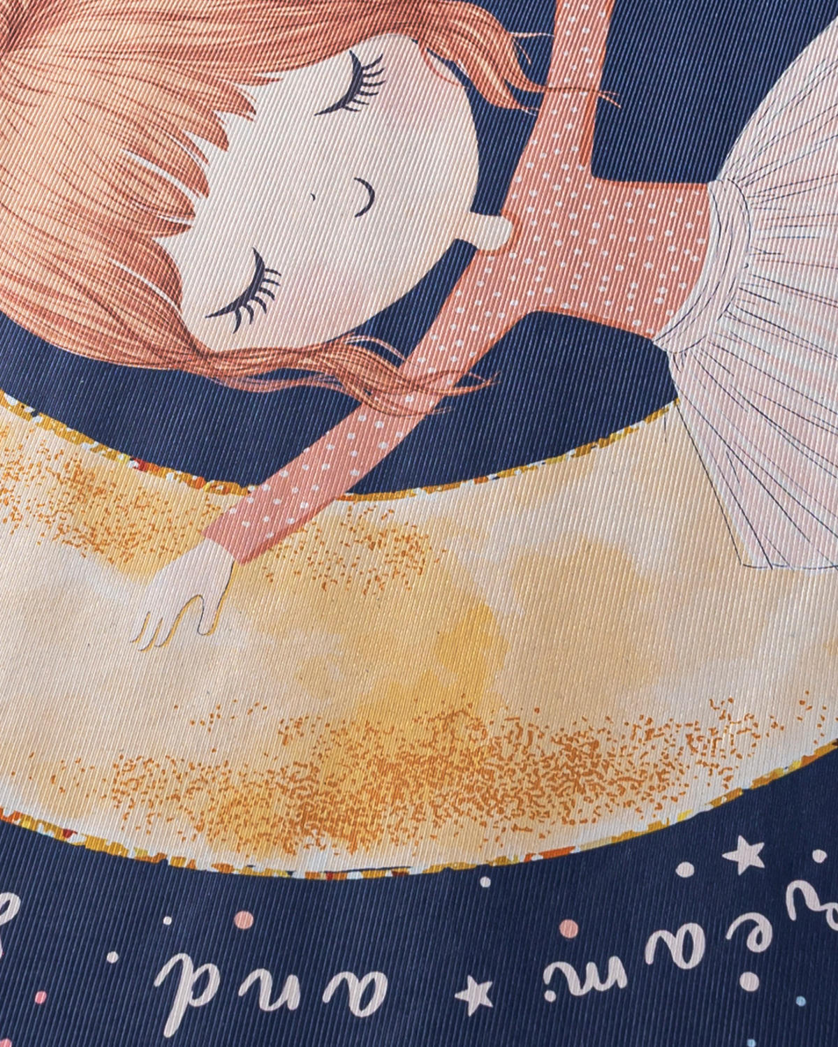 KINDERTEPPICH Bambini Luna Mazovia Rund Ø100cm Marineblau Rosa Ballerina Kurzflor - Gelb, Textil (100/100cm) - Mazovia