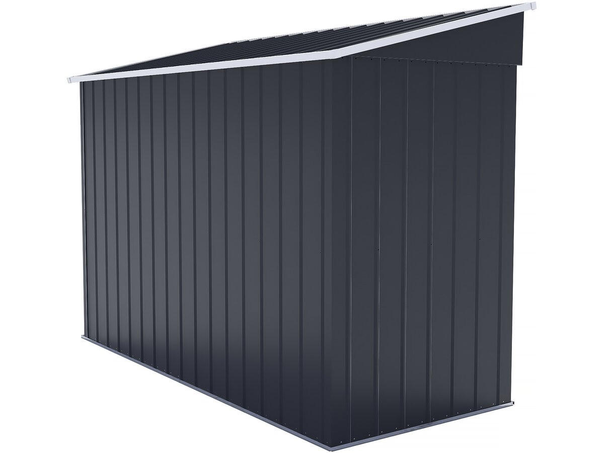 METALL-GARTENHAUS denver Grau - Grau, Metall (123/260/267cm) - Habitat Garten