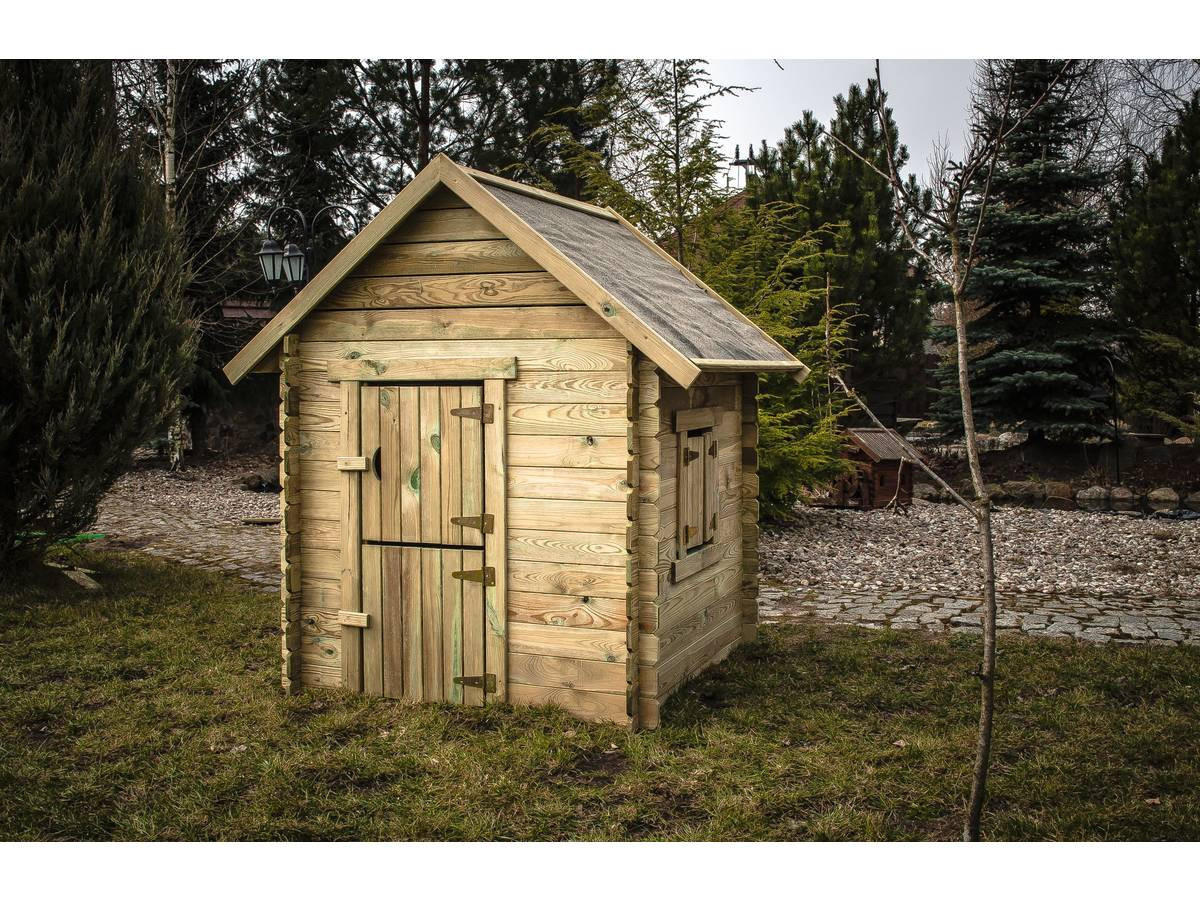 KINDERSPIELHAUS sophie Braun - Braun, Holz (120/159/120cm) - Habitat Garten